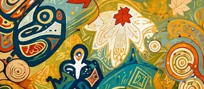 Colourful Indigenous artwork